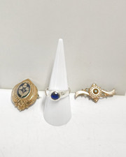 3 Biedermeier Broschen Ring