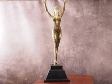 Große Bronze Statue „Kabarett-Tänzerin“ – 65 cm, Art Déco, Chiparus-Stil
