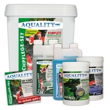 AQUALITY Komplett Teichpflege Set BASE mit Algenvernichter, Wasserklärer uvm.