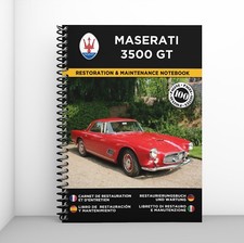 MASERATI 3500 GT : Restaurierungsnotizbuch & Wartung - KOSTENLOS VERSAND