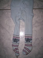 Warme Strumpfhose, hellblau mit Elefanten-Motive, für Jungs  Gr.80-92