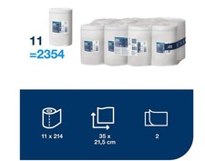 Tork 101221 Wischtücher - 2-lagig, 21,5 x 35 cm, 11 Rollen à 210 Tücher