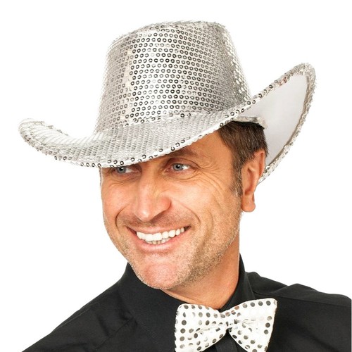 Cowboy pailletten hut - hut, (silber)