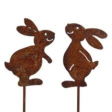 2er Set Rost Blumentopfstecker