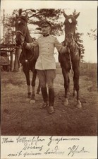 Foto Ak Deutscher Soldat in Uniform, Pferde, Kaiserzeit - 10845392