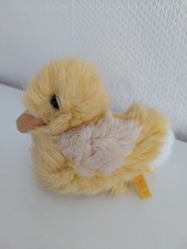 STEIFF Ente Waggi Stimme Ton gelb alt Knopf Stofftier Kuscheltier Plüsch rar
