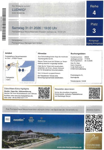 Musical tickets für könig - für,