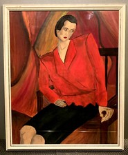  UNIKAT! Frau im Sessel