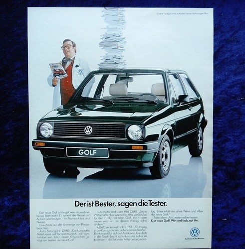 Golf originale werbung - vw,