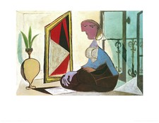 Pablo Picasso «FEMME AU MIROIR» hochwertiger Kunstdruck nach Original von 1937