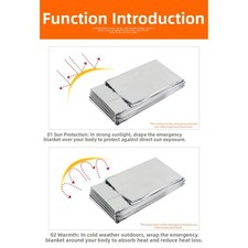 Leichte Überlebensdecke Set Wasserdicht Winddicht Wärmeschutz Set