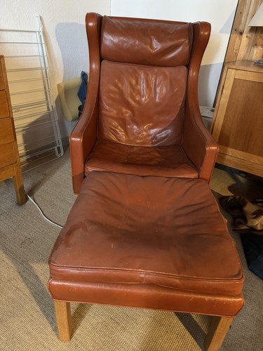 Fredericia wingchair leder - wingchair,
