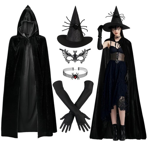 Hexenkostüm damen set - hexenkostüm,