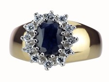 14 K 585 Gold 1,0 ct Saphir