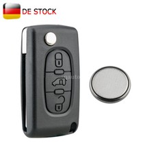 Für Citroen Berlingo Dispach Klapp Schlüssel 3 Tasten Ersatz Gehäuse + Batterie