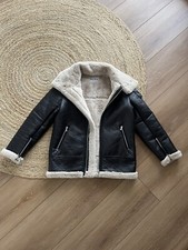NA-KD Aviator Jacke Lederjacke Teddyfutter