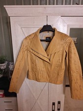 Damen Lederjacke Gr. 38 Cognac