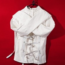 Weiche Zwangsjacke Straitjacket Kunstleder Kostüm Monohandschuh Armbinder M/L