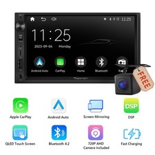 CAM+7" Doppel 2Din Autoradio Apple CarPlay Android Auto Touchscreen Bluetooth FM