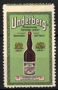 Reklamemarke underberg semper - reklamemarke, underberg,