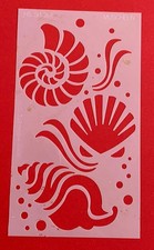 Schablone - Streifen A5 Muscheln HS SB 281 Heike Schäfer - gebraucht - 20,8x12 c