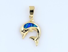 Anhänger Delfin Opal-Dublette