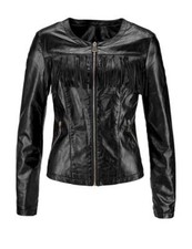  Damen Lederimitatjacke mit
