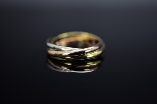 3er wickelring tricolor silber - 3er,