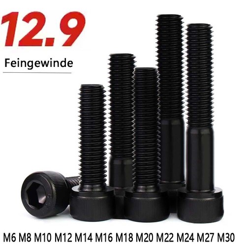 Feingewinde stahl - feingewinde, 12.9