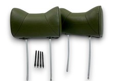 Kopfstützen Hasenohr vorne mit Befestigung D.grün Kunstleder für Mercedes W107