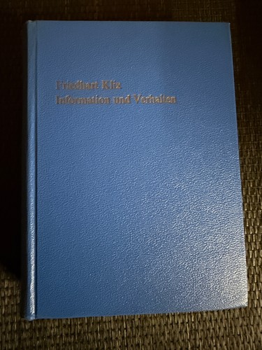 Information und verhalten von - verhalten,