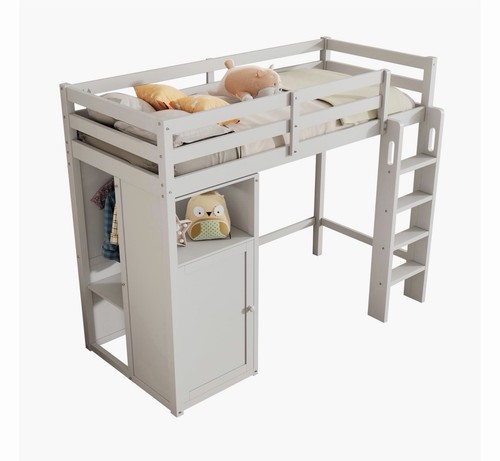 Kinder hochbett 90x200 weiß - kinder,