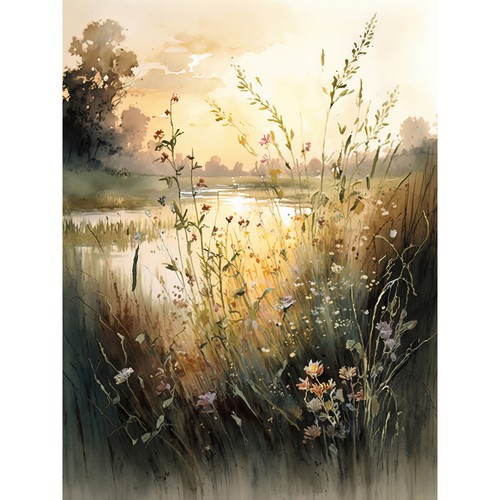 Ruhige seenlandschaft mit - seenlandschaft,
