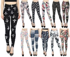 Damen Leggings Blumen Muster