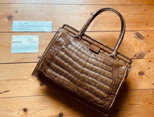 JAGUAR Tasche * Echt Leder Echtleder * Vintage Original * Braun Grau * Modekarte