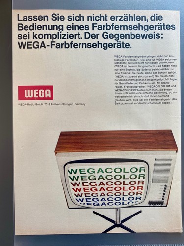 Wega color farbfernseher - wega,