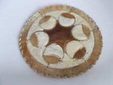 Teppich Deckchen Rindsleder Patchwork 30cm