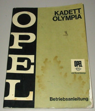 Betriebsanleitung Opel Kadett B Olympia Bedienungsanleitung Handbuch 01/1968!