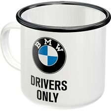 BMW Drivers Emaille Kaffeetasse Souvenir Tasse 360 ml. coffee mug