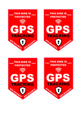 4x Aufkleber Fahrrad GPS