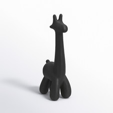 Giraffe Figur Deko schwarz modern Design Skulptur minimalistisch Kunst Objekt