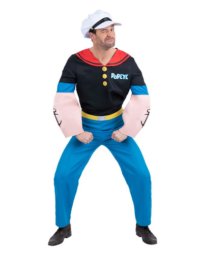 Popeye herren kostüm mit - popeye,