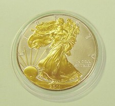 USA American Eagle / Liberty 1 Dollar 2011 vergoldet / gilded 1 oz in Münzkapsel