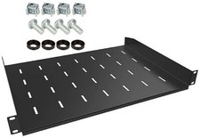 1 HE 19" Rackablage, 35 cm tief, Fachboden Trägereinschub Rackwanne Rack Ablage