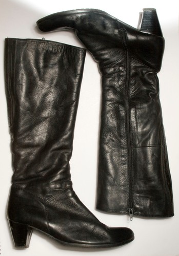 Damen stiefel leder schwarz - stiefel,