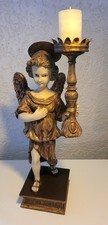 Engel mit Kerzenhalter  auf Podest  ca. 40 cm hoch, sehr schöne Arbeit