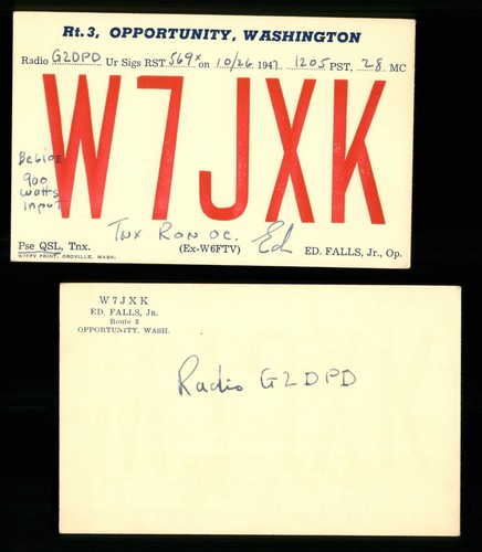 Qsl karte radio - qsl, usa