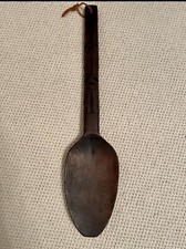 Wanddeko/ Deko Holzlöffel dunkelbraun mit Lederband zum Aufhängen