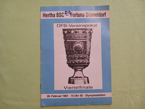 Programm 1980 hertha - hertha, bsc