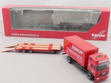 Herpa 151313 MAN Spedition Scholpp Hängerzug Tieflader wie NEU! OVP SG 1704-16-